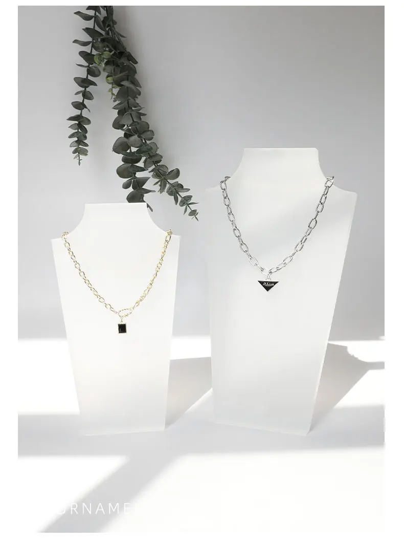 Necklace Display Stand Acrylic Rack Holder Storage Rack Store Counter Neck Model Jewelry Props - Image 6