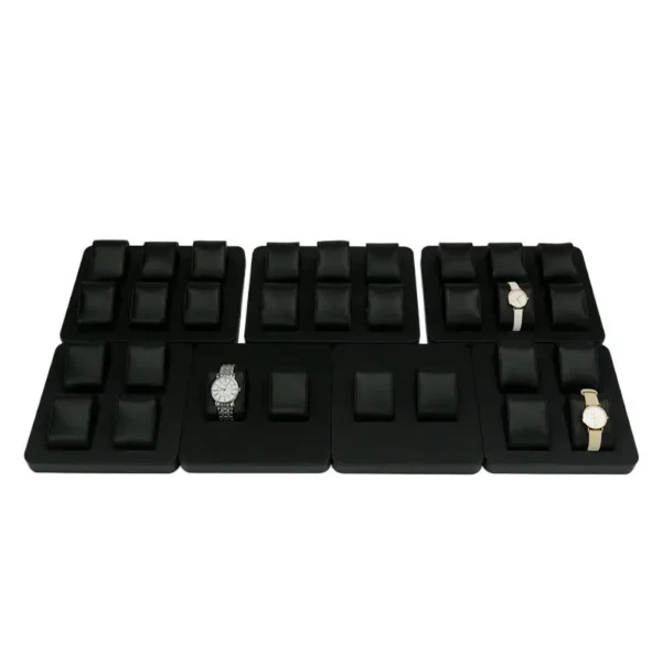 Brushed Display Black and White Watch Tray Display Jewelry Store Counter  Plate Watch Display Frame - Image 6