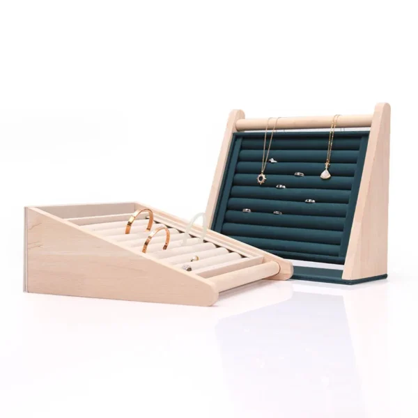 Light Luxury Solid Wood Three-dimensional Ring Earring Necklace Display Stand Jewelry Storage Rack - Image 2