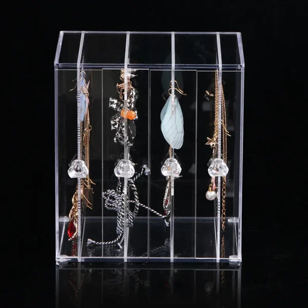 Acrylic Earrings Jewelry Storage Box Small Earring Rack Casual Large Capacity Ear Clip Earrings Jewelry Storage Rack - Image 3