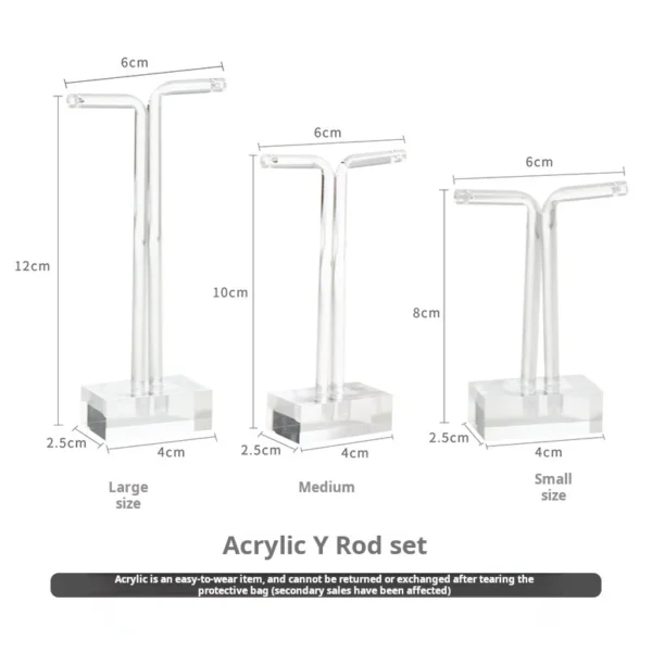 Beige Natural Stone Plaster Acrylic Mixed Jewelry Display Stand Display Set - Image 6