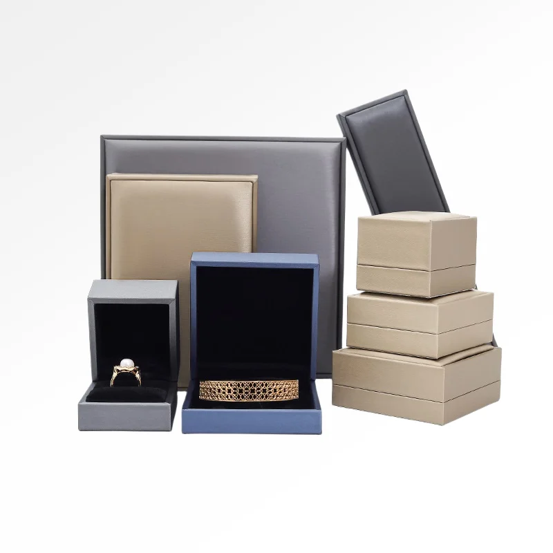 Wholesale Low MOQ Jewelry Set Box Custom Logo Luxury Gift PU Leather Jewelry Box - Image 3