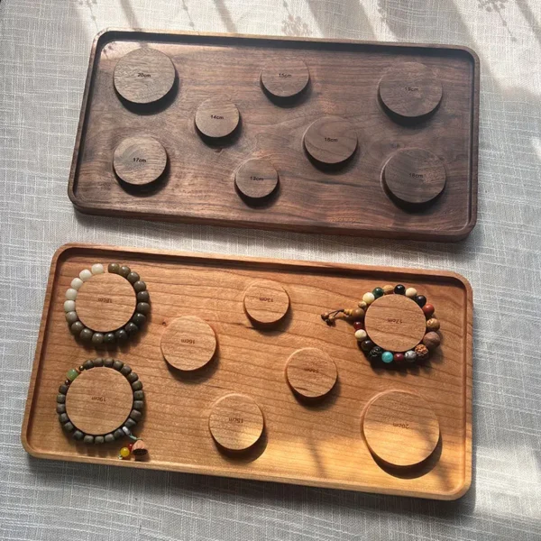 Black Walnut Cherrywood Display Props Wrist Size Shooting Props Jewelry Tray