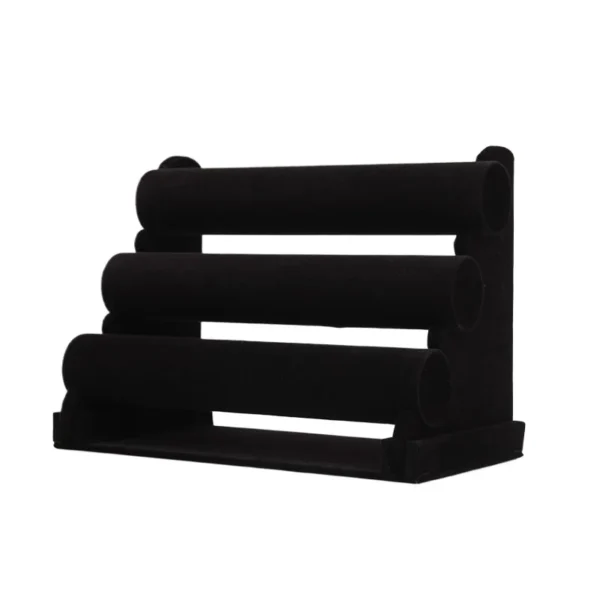 Quality 3 Tiers Factory Wholesale Bracelet Storage Display Stand Velvet Watch Bangle Necklace Jewelry Display - Image 6