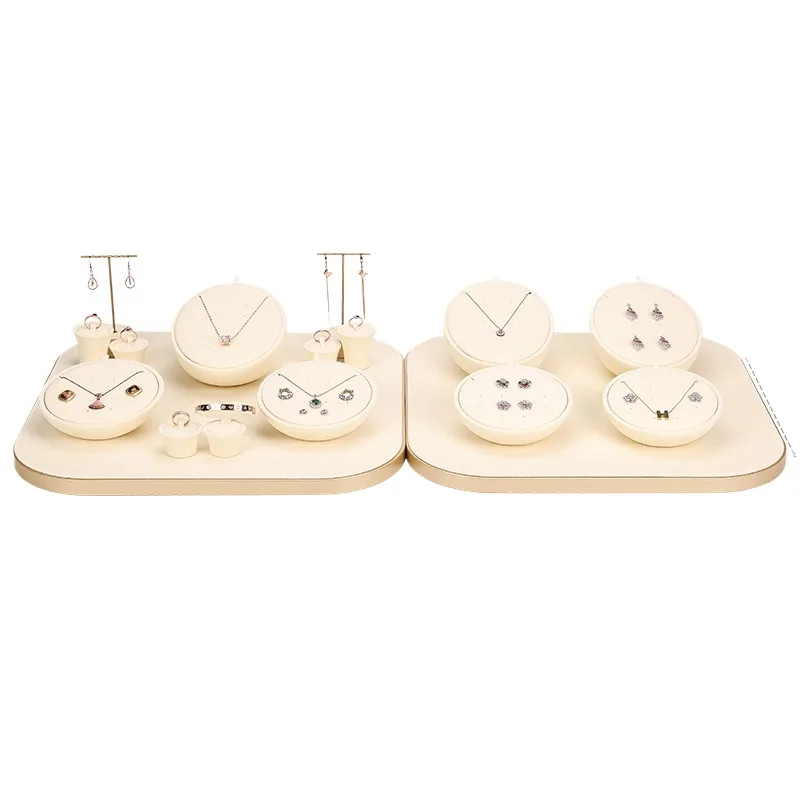 Custom Logo Microfiber Ring Earring Necklace Pendant Jewelry Display Jewellery Display Stand - Image 6