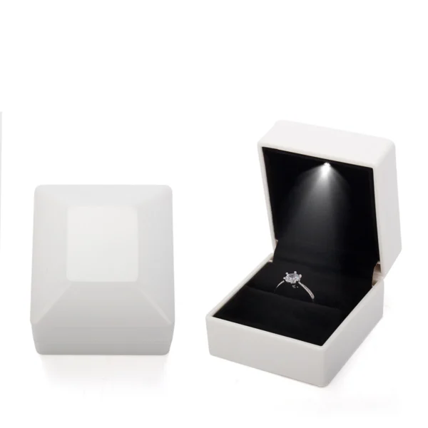 Free Samples Custom Logo Printed  Led Light Jewelry Packaging Box Led Jewelry Ring Box with logo - Image 6