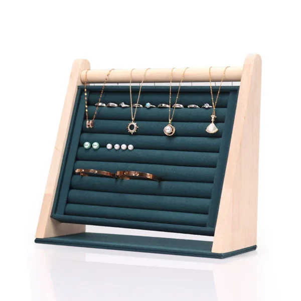 Light Luxury Solid Wood Three-dimensional Ring Earring Necklace Display Stand Jewelry Storage Rack - Image 5