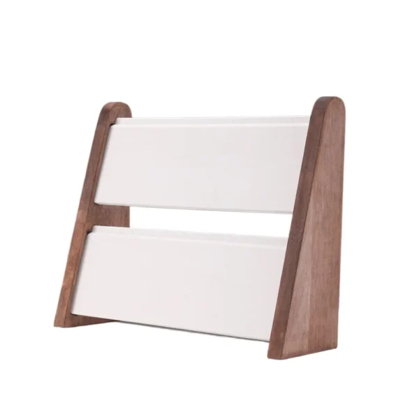 Solid Wood Necklace Display Stand Two-layer Pendant Earrings Storage Rack Jewelry Rack - Image 6
