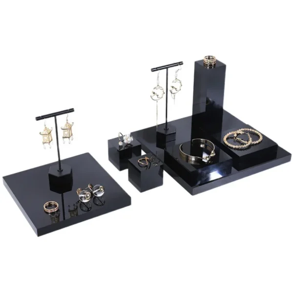 And Simple Black Acrylic Jewelry Storage Rack Earrings Necklace Display Rack - Image 5