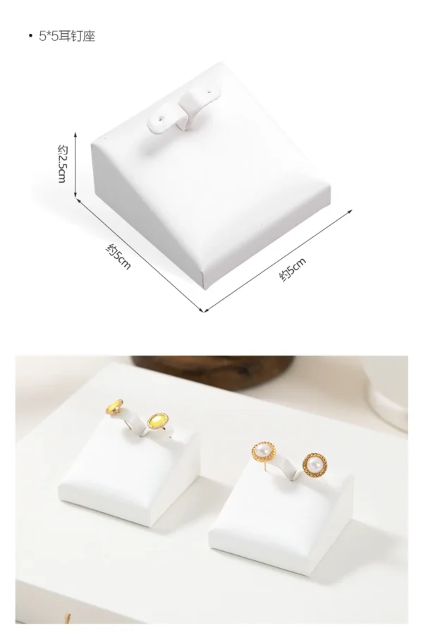 Earring Rack Earrings Display Stand Counter Gold Jewelry Display White Display Props Rack - Image 6