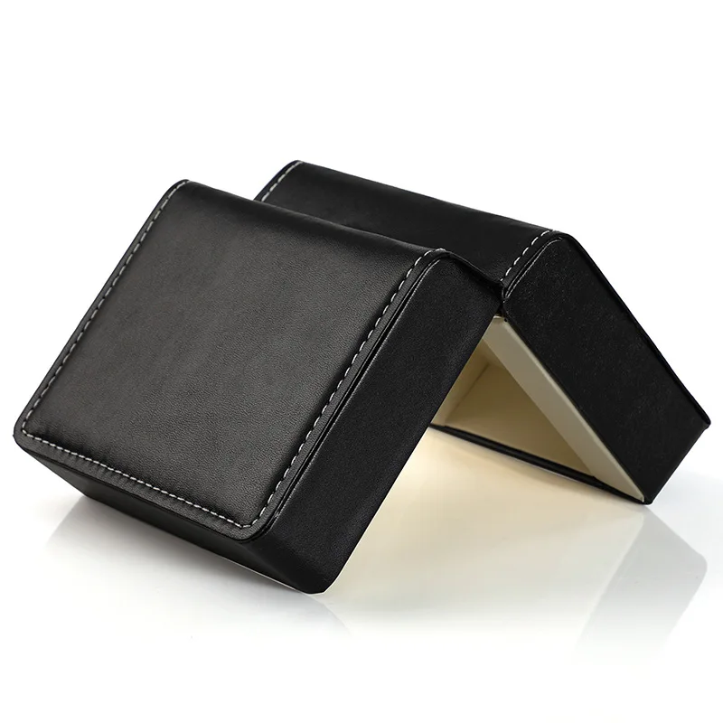 Wholesale Custom Logo Watch Box Black Luxury Packaging Box for Watch Luxury Leather Watch Box - Image 4