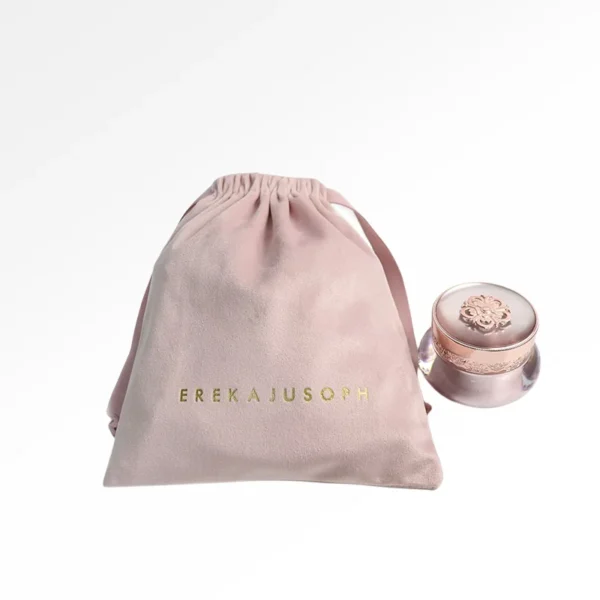 Custom  Logo Drawstring Bag Lingerie Jewelry Wedding Gift Bag Pink Flannel Cosmetic Bag - Image 4