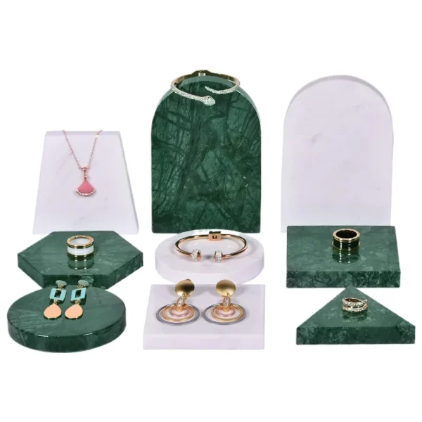 Advanced Display Natural Marble Platform Ring Bracelet Ornaments Simple Still Life Shooting Jewelry Storage Display Stand