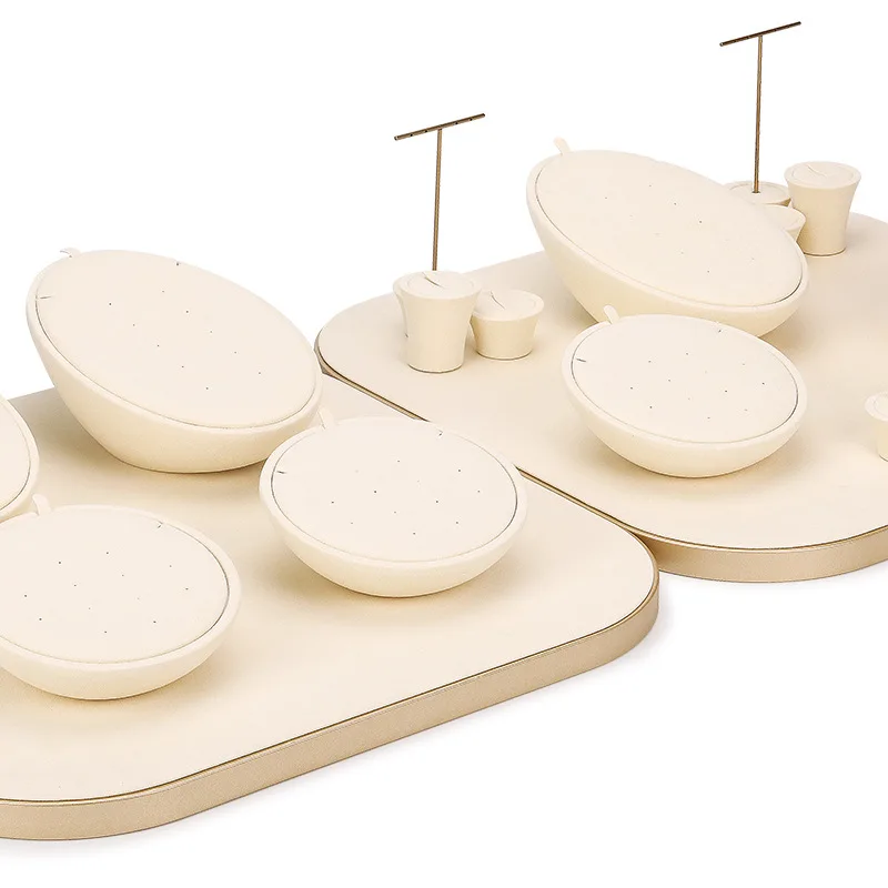 Custom Logo Microfiber Ring Earring Necklace Pendant Jewelry Display Jewellery Display Stand - Image 3