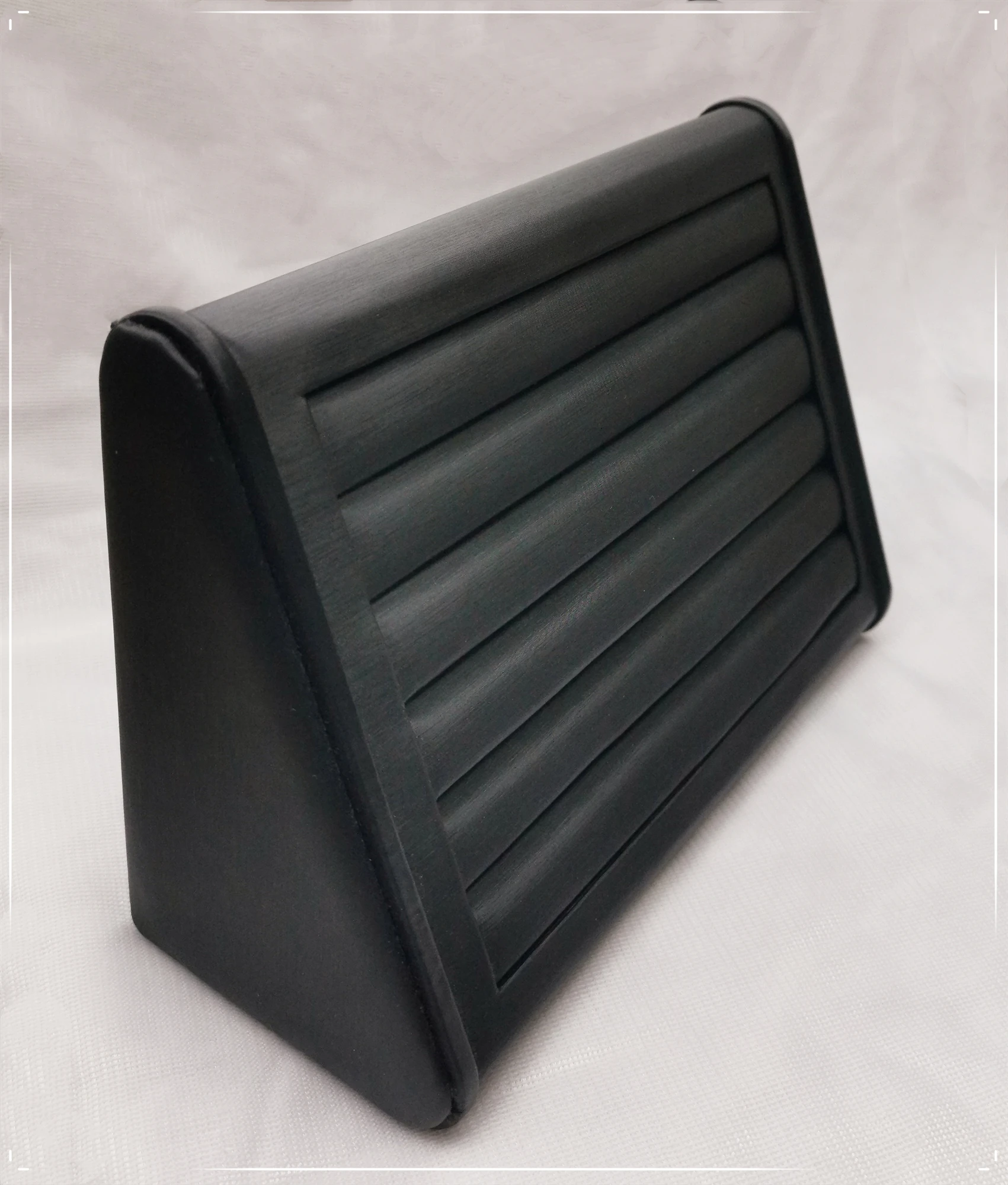 High-end Brushed Leather Ring Earrings Bracelet Trapezoidal Vertical Horizontal Jewelry Display Stand - Image 3