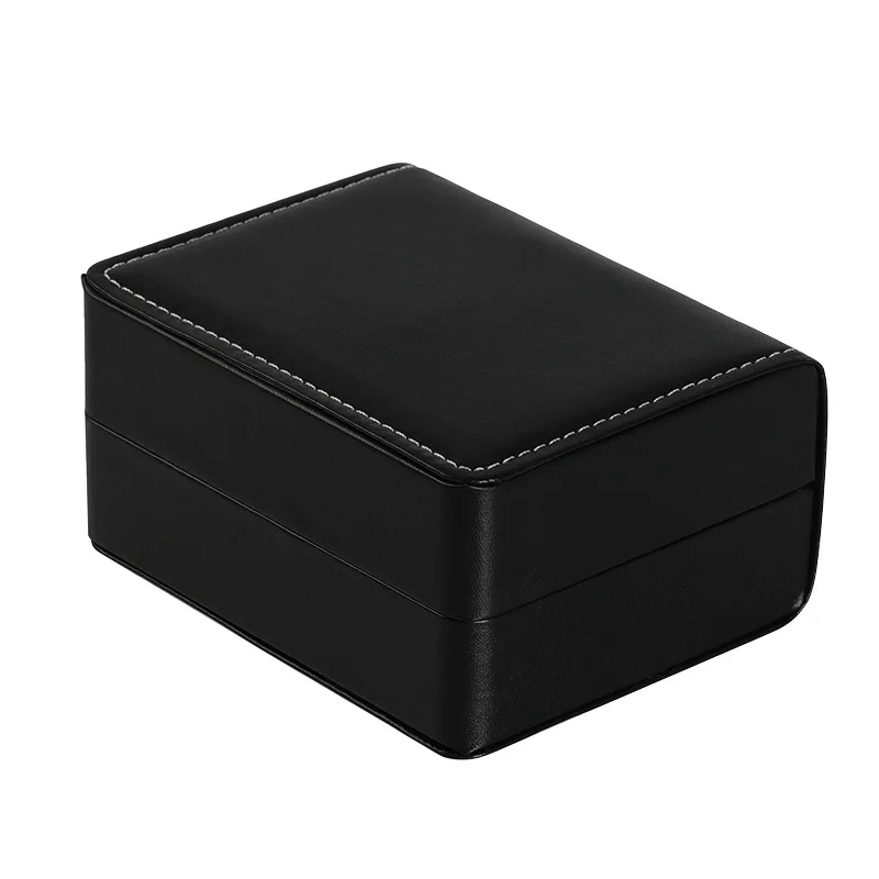 Wholesale Custom Logo Watch Box Black Luxury Packaging Box for Watch Luxury Leather Watch Box - Image 3