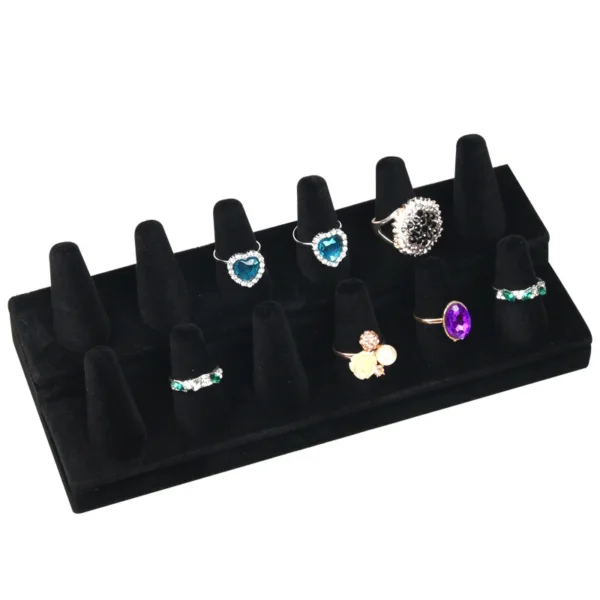 12 18 Ring Stand Resin Flocking Display Stand Jewelry Display Ornaments Display Stand - Image 5