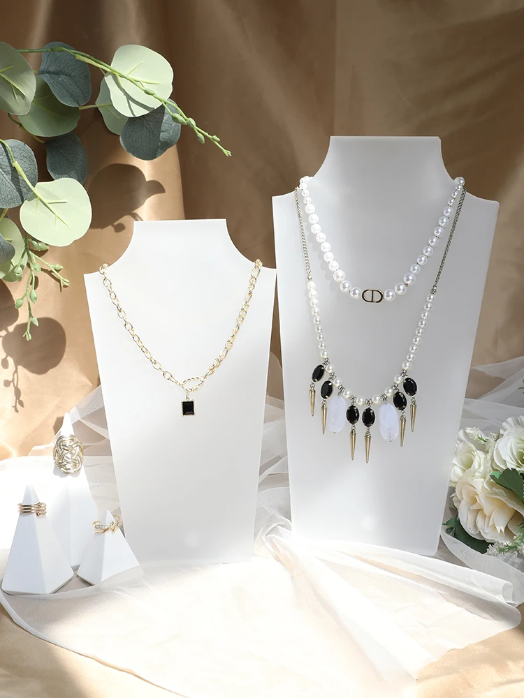 Necklace Display Stand Acrylic Rack Holder Storage Rack Store Counter Neck Model Jewelry Props - Image 2