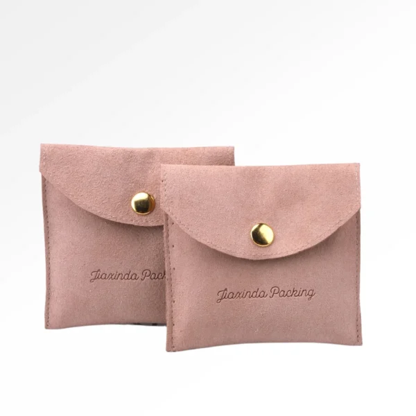 Custom Jewelry Bag Small Jewelry White Jewelry Pouch with logo - Image 4