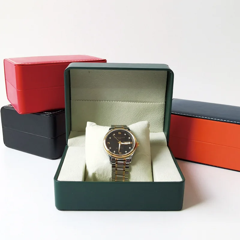 Wholesale Custom Logo Watch Box Black Luxury Packaging Box for Watch Luxury Leather Watch Box - Image 5