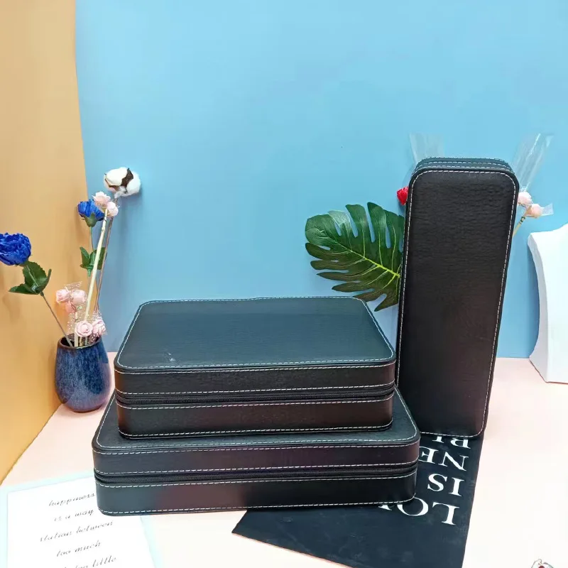 Custom Logo12 Slots Storage Roll up Genuine Leather Watch Gift Boxes Travel Watch Case for Wrist Watch - Image 3