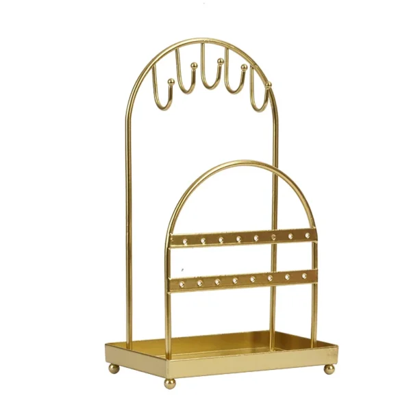 2-layer Arch Shaped Jewelry Desktop Earrings Storage Bracelet Necklace Jewelry Display  Stands - Image 2
