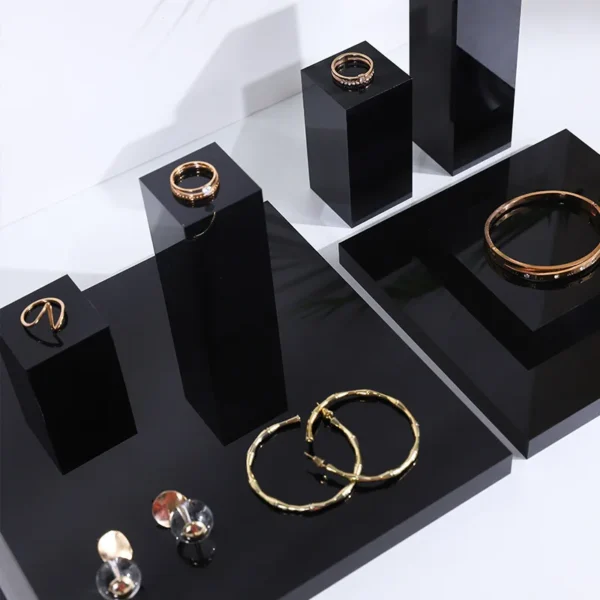 And Simple Black Acrylic Jewelry Storage Rack Earrings Necklace Display Rack - Image 4