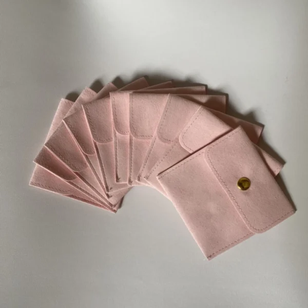 Custom Logo Luxury Jewellery Packaging Microfiber Envelope Flap Drawstring Pouch Bag - Image 2