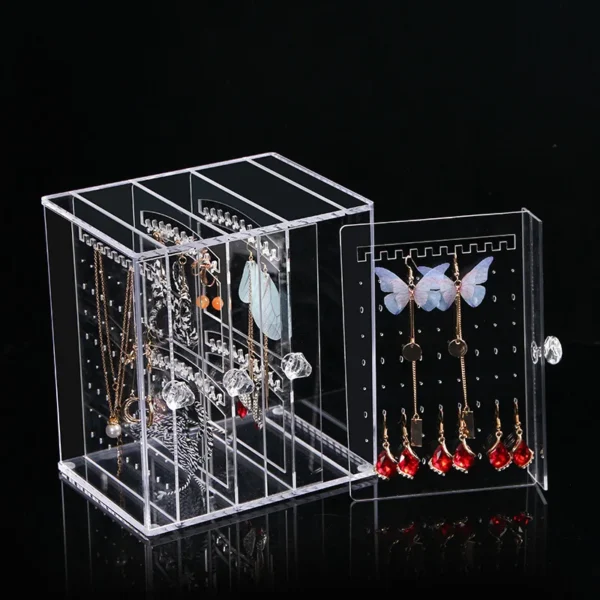Acrylic Earrings Jewelry Storage Box Small Earring Rack Casual Large Capacity Ear Clip Earrings Jewelry Storage Rack - Image 4