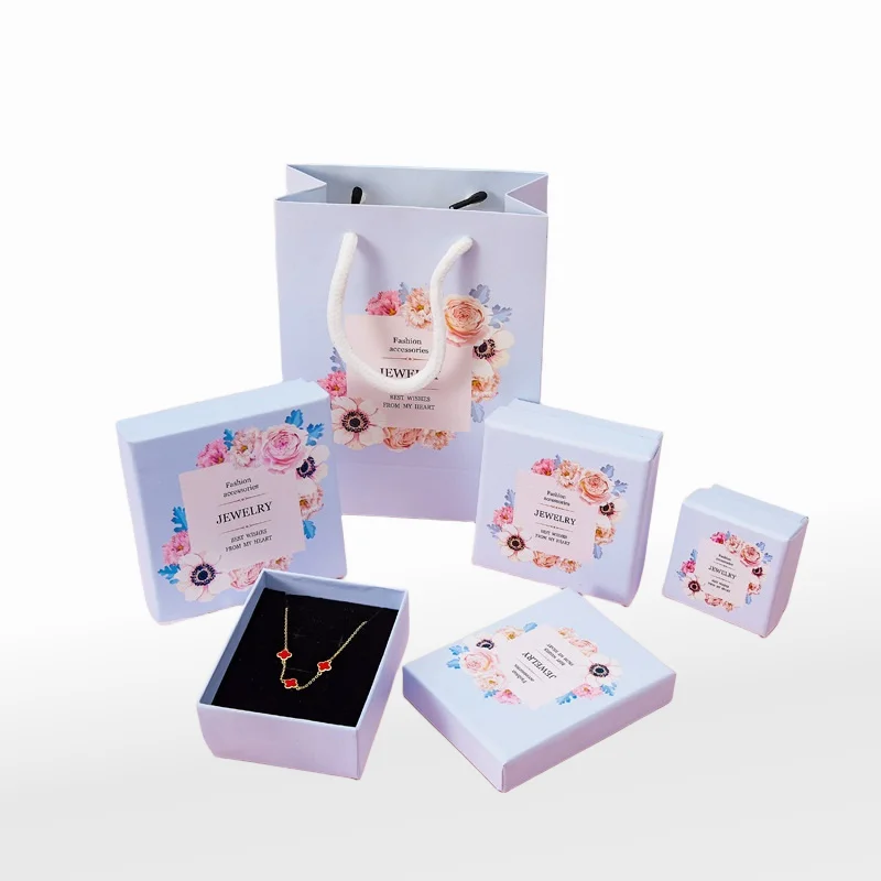 Wholesale High Quality Jewelry Box Packaging Jewelry Fancy Ring Necklace Paper Box - Image 2
