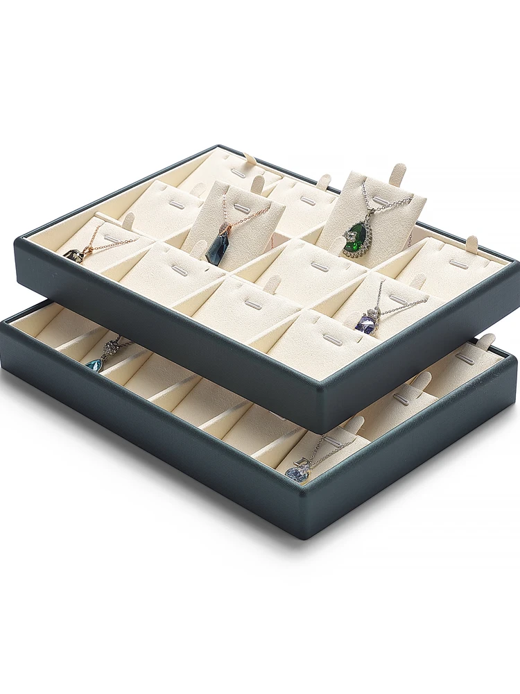 Custom Ring Earring Necklace Black and White Luxury Jewellery Plastic Tray for Jewelry Display - Image 4