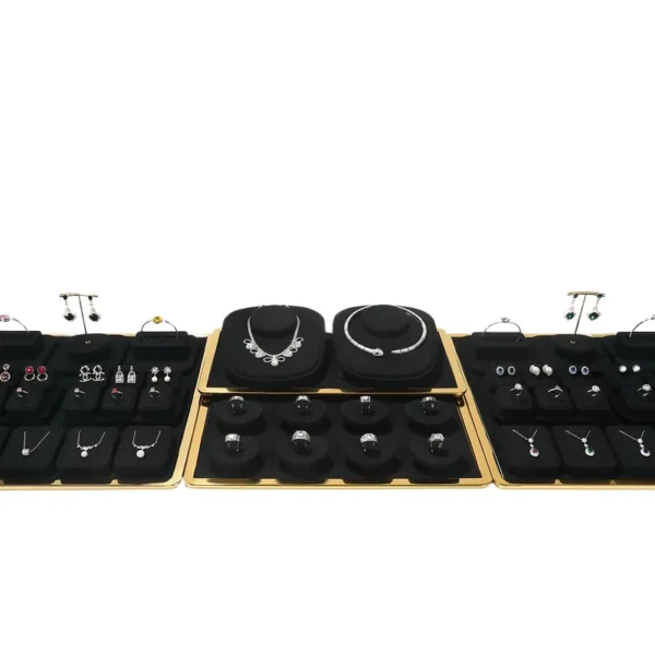 Wholesale Microfiber Metal Display Racks Holder Earings Jewelry Display Stand for Jewelry Shop - Image 3