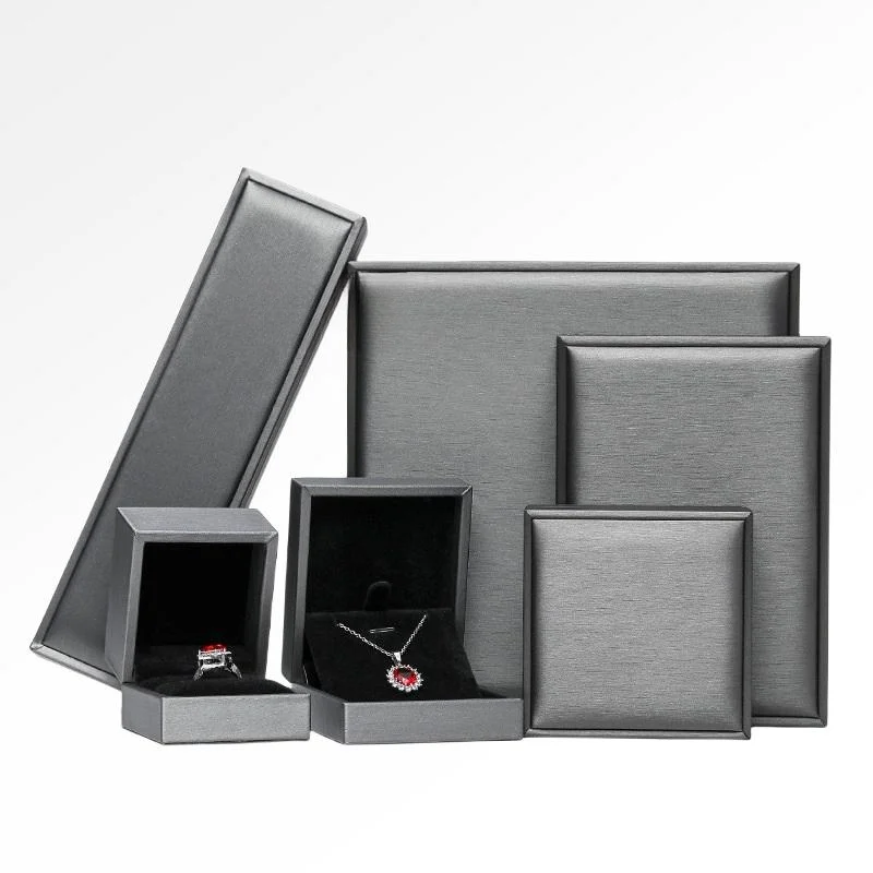 Wholesale Low MOQ Jewelry Set Box Custom Logo Luxury Gift PU Leather Jewelry Box - Image 4