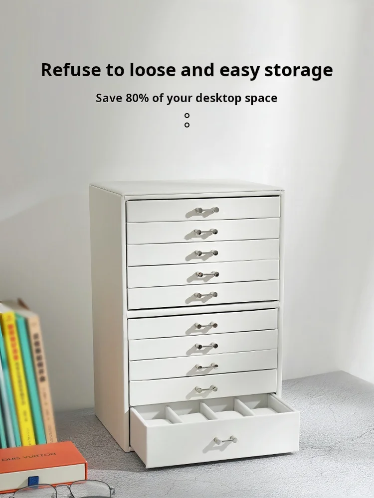 Large Capacity Ten Layer Jewelry Box European Jewelry Box Necklace Watch Earrings Drawer Jewelry Storage Box - Image 2