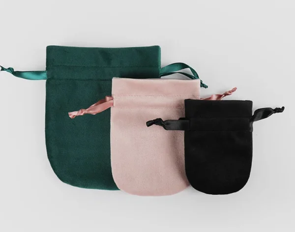 Customized logo Size Color Velvet Jewelry Bag Small Drawstring Storage Bag - Image 3