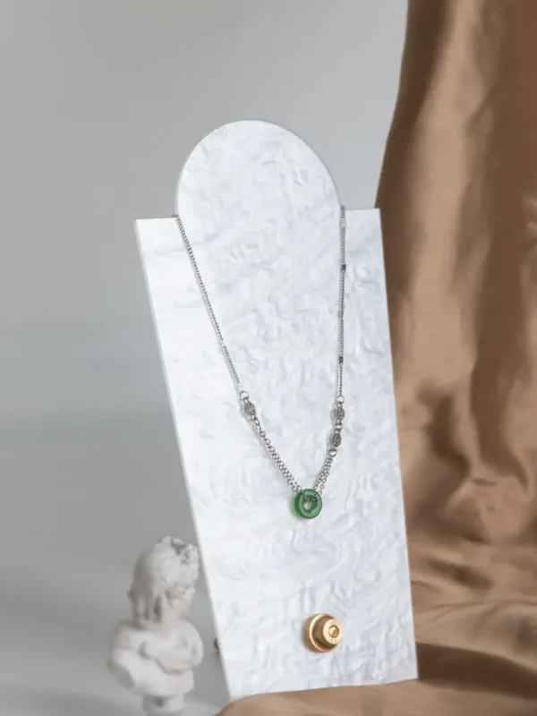 White Acrylic Rack Jewelry Display Stand Necklace Portrait Display Earring Organizer - Image 6
