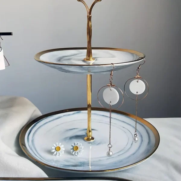 Earrings Display Stand Vertical High-end Stall Ins Style Nordic Ceramic Jewelry Dish Ornament Rack - Image 4